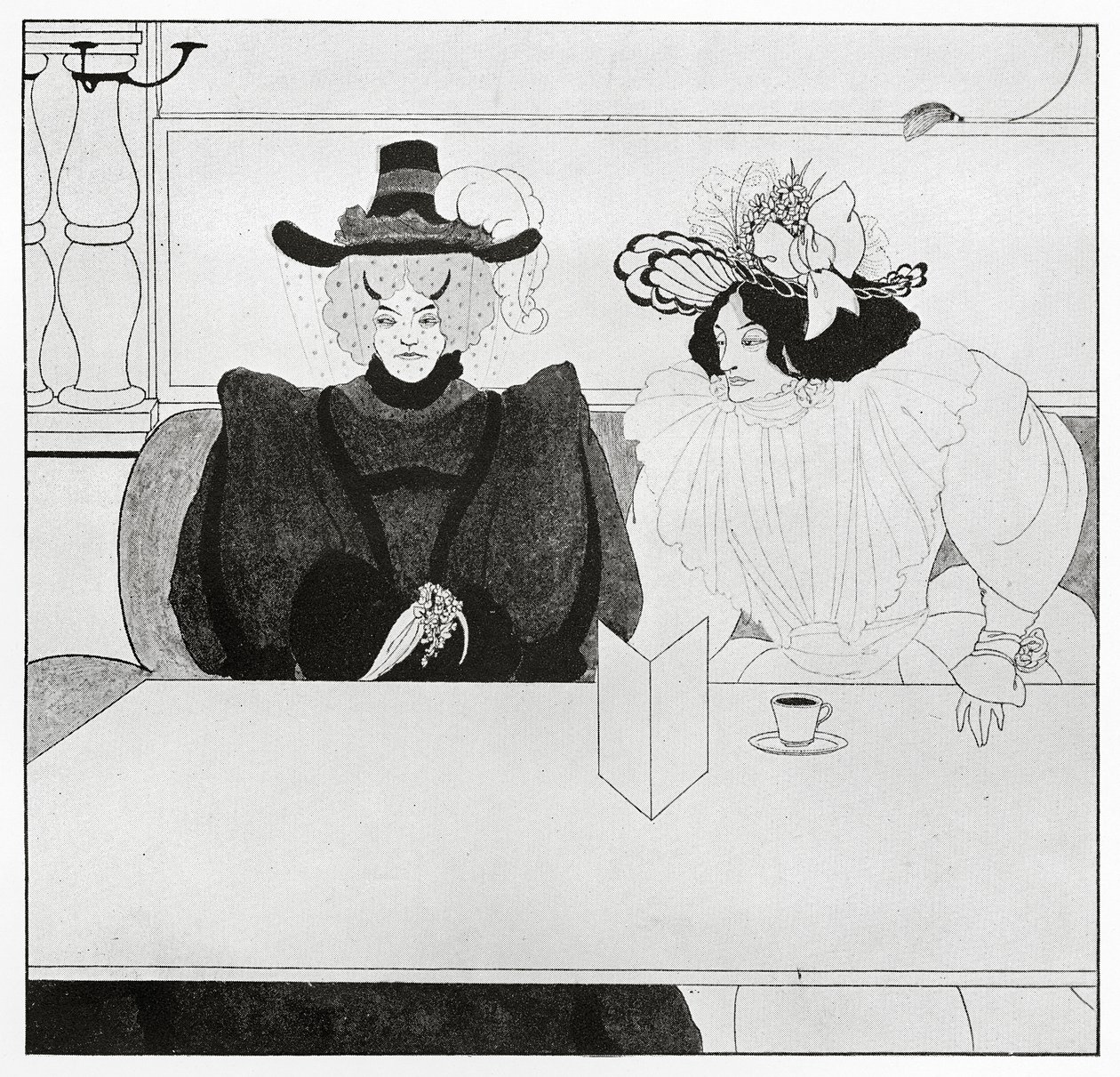 Svart kaffe, 1895 av Aubrey Beardsley