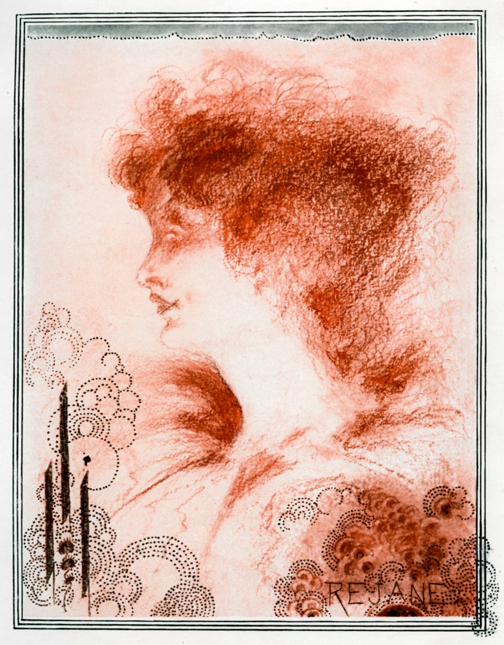 Portrett av en kvinne, 1898. av Aubrey Beardsley