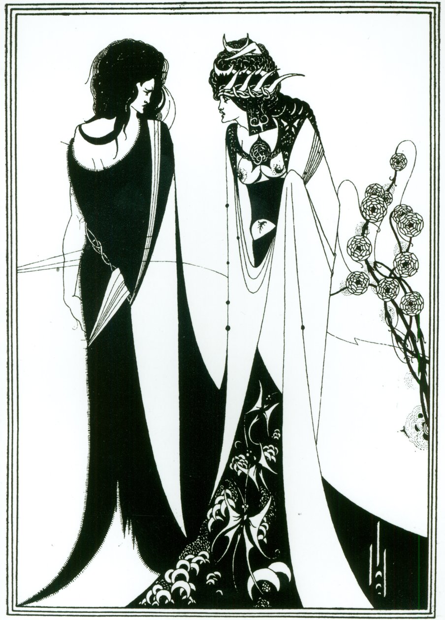 Salome med moren sin, Herodias av Aubrey Beardsley