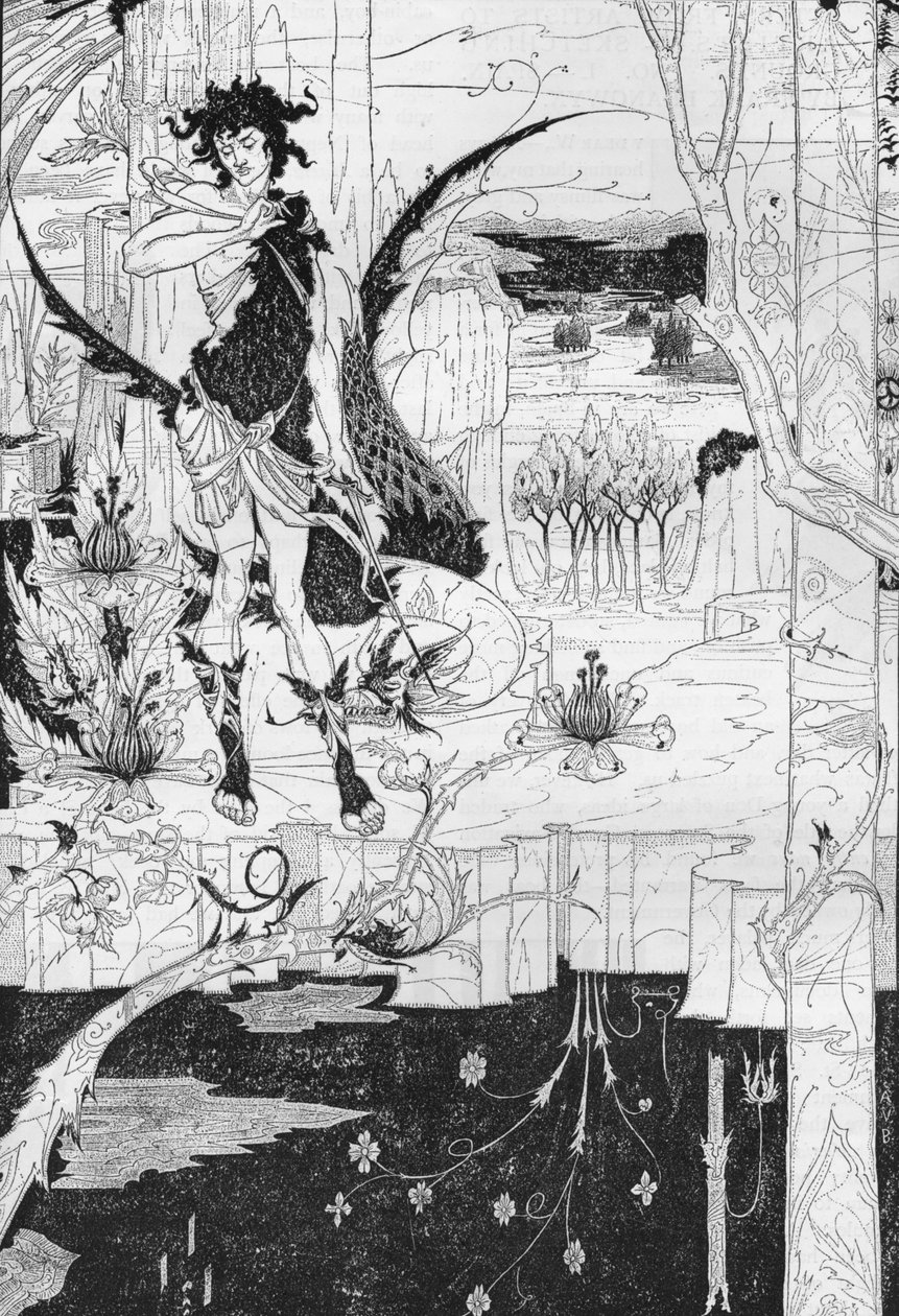 Siegfried, akt II, c1893 av Aubrey Beardsley