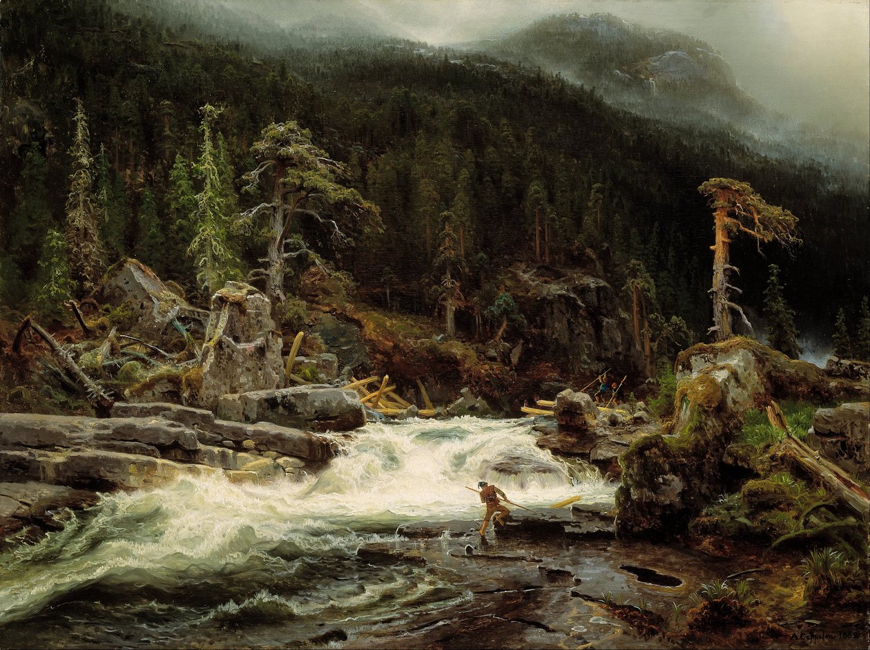 Foss i Telemark av August Cappelen