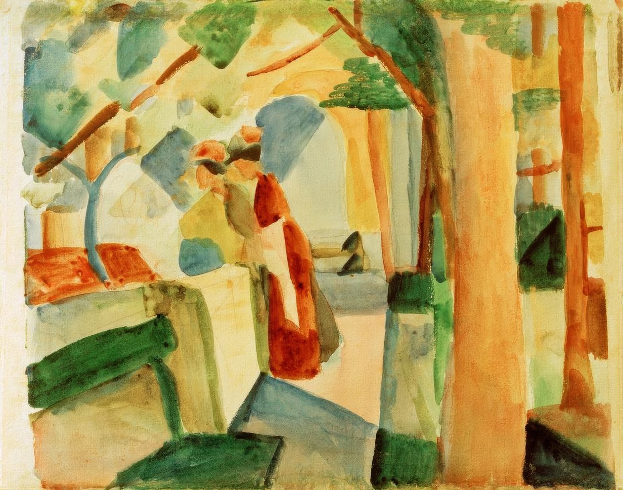 På Thun kirkegård av August Macke
