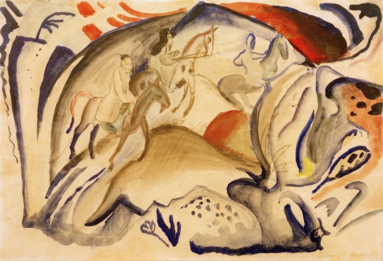 kinesiske ryttere av August Macke
