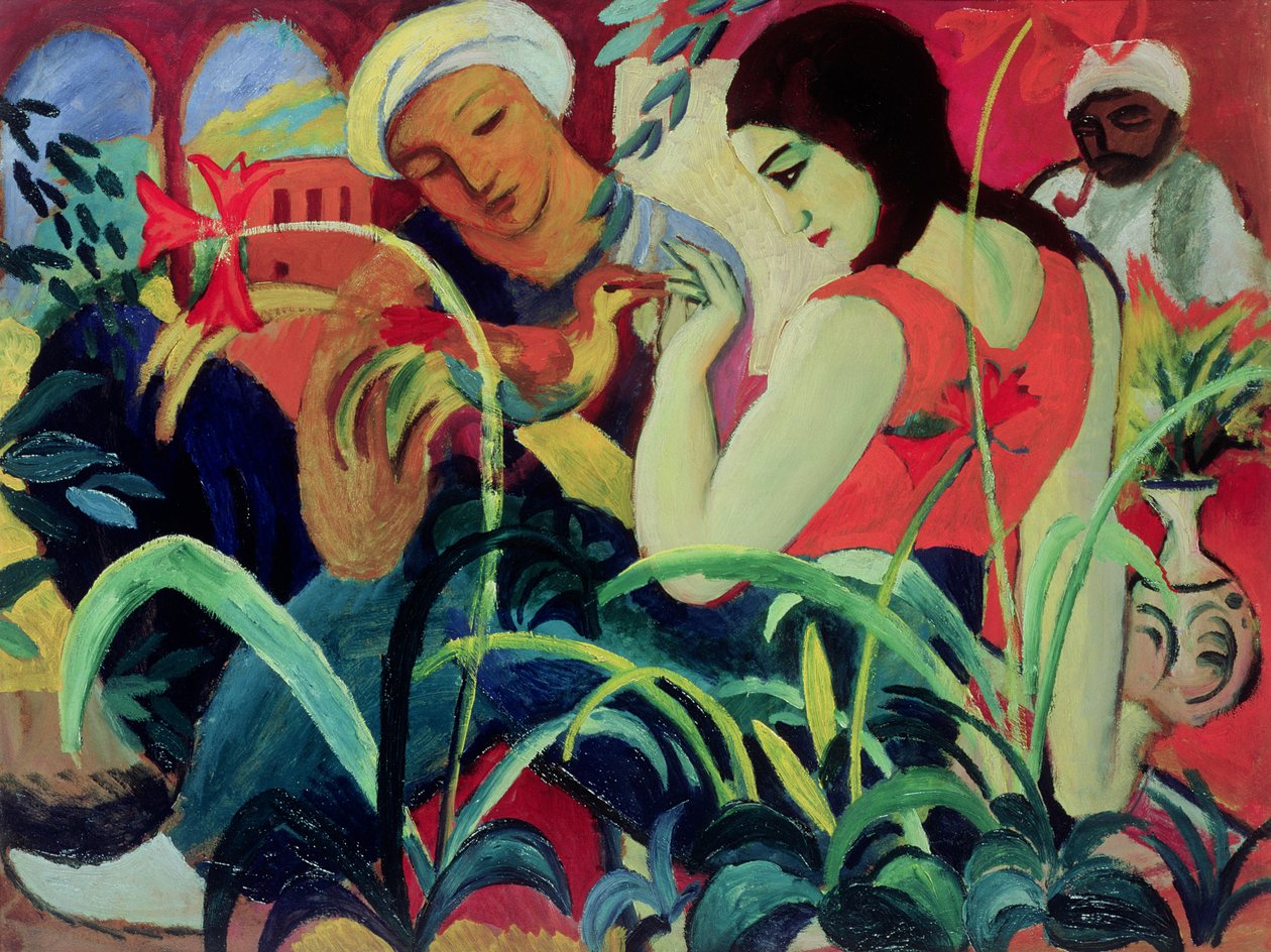 Orientalske kvinner (Odalisques), 1912 av August Macke