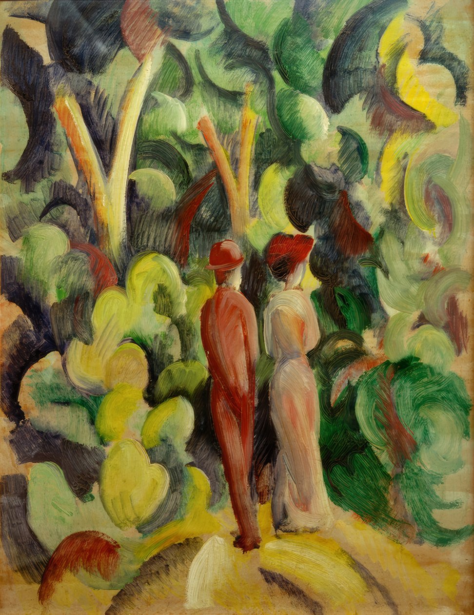 Par på skogsstien av August Macke