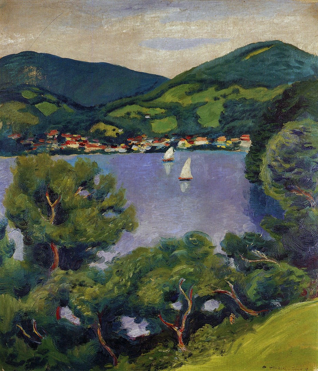 Tegernsee -landskapet av August Macke