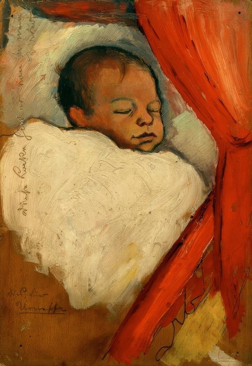 Walter, tre dager gammel av August Macke