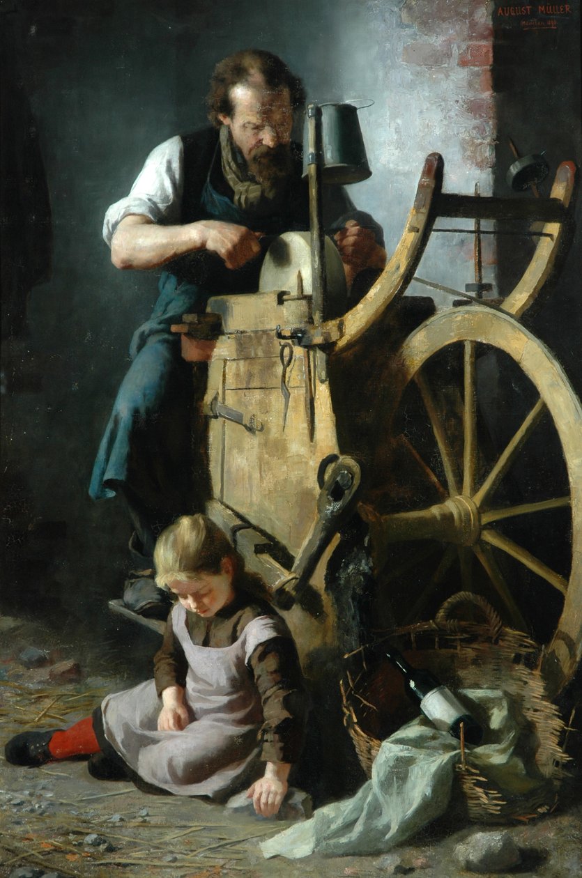 Knivsliperen, 1890 av August Muller
