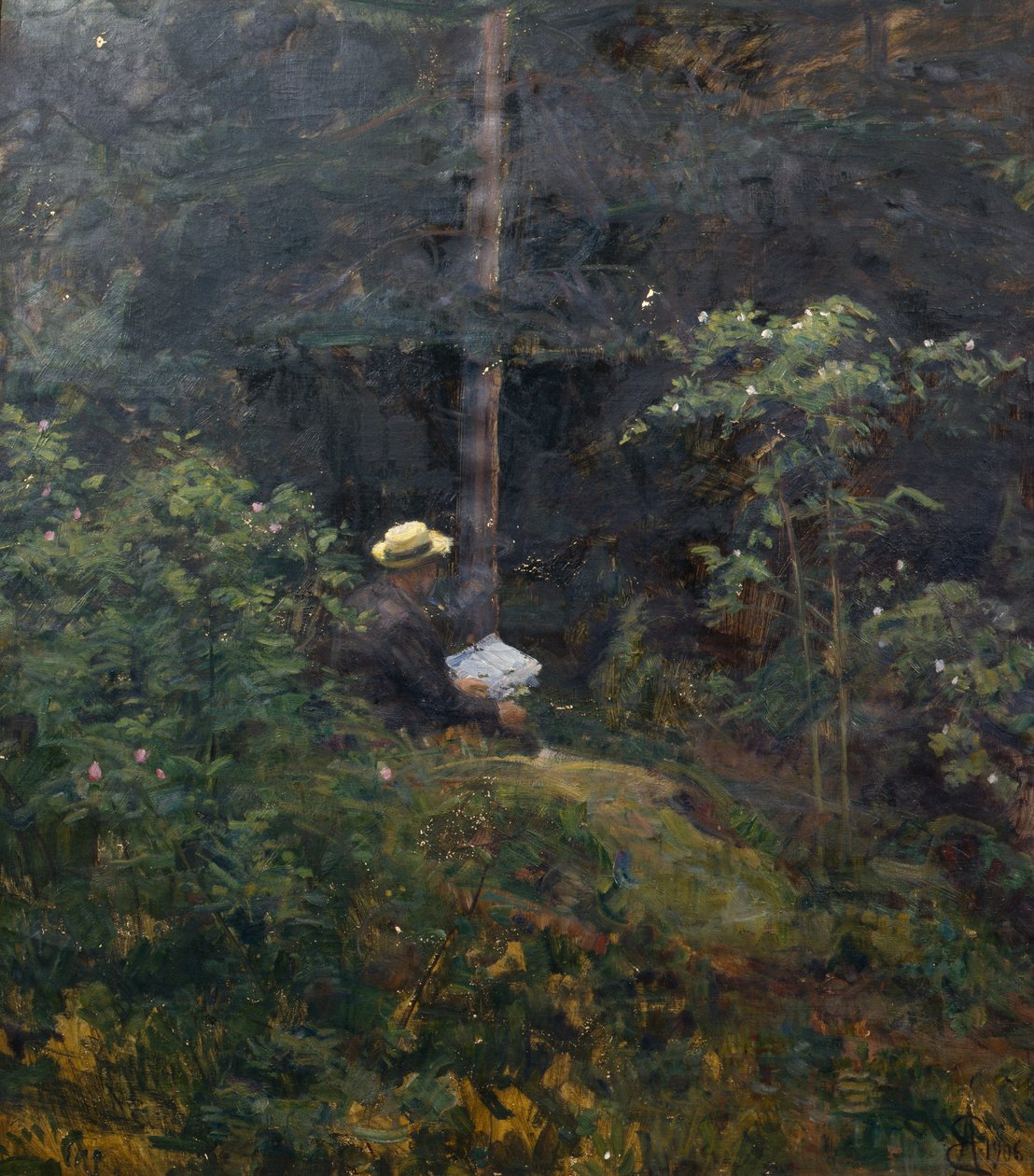 Skog interiør av August Eiebakke