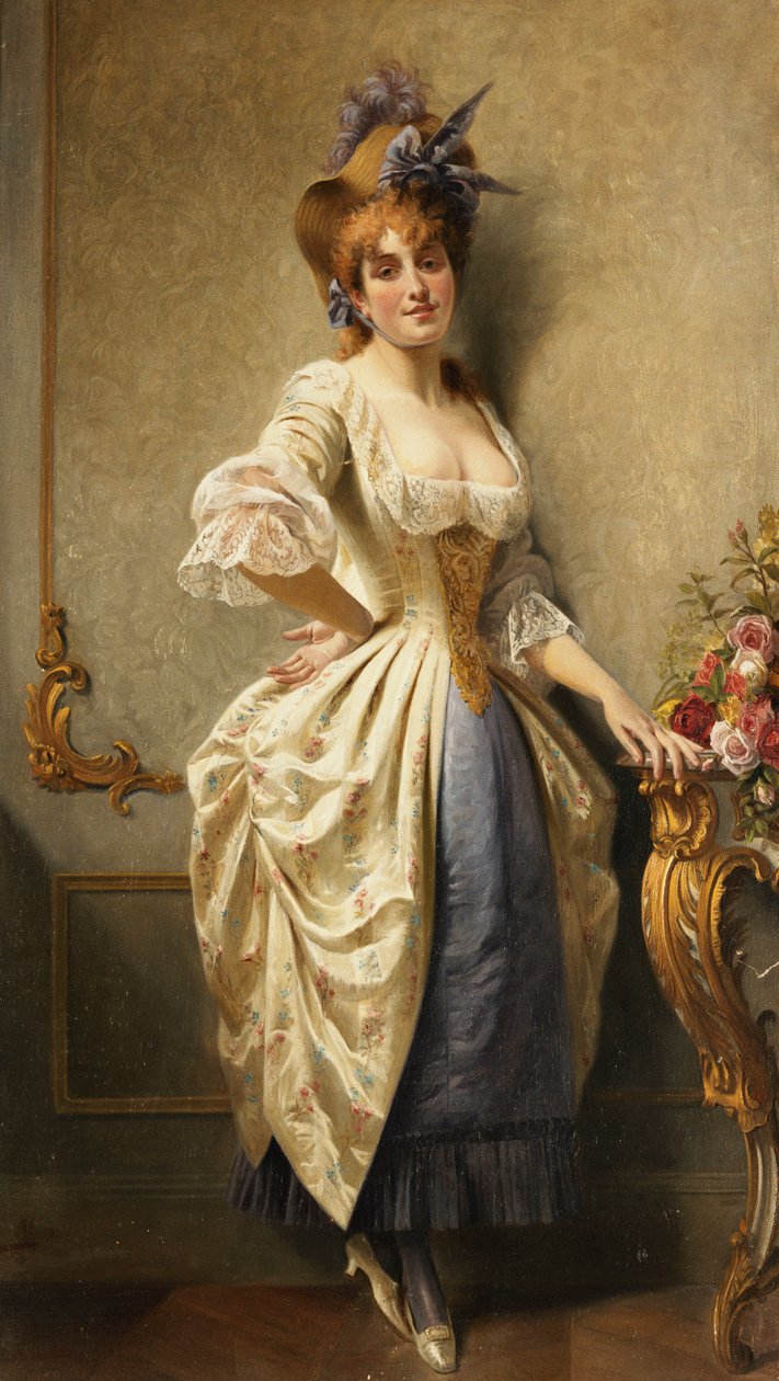 En ung skjønnhet, 1884 av August Knoop