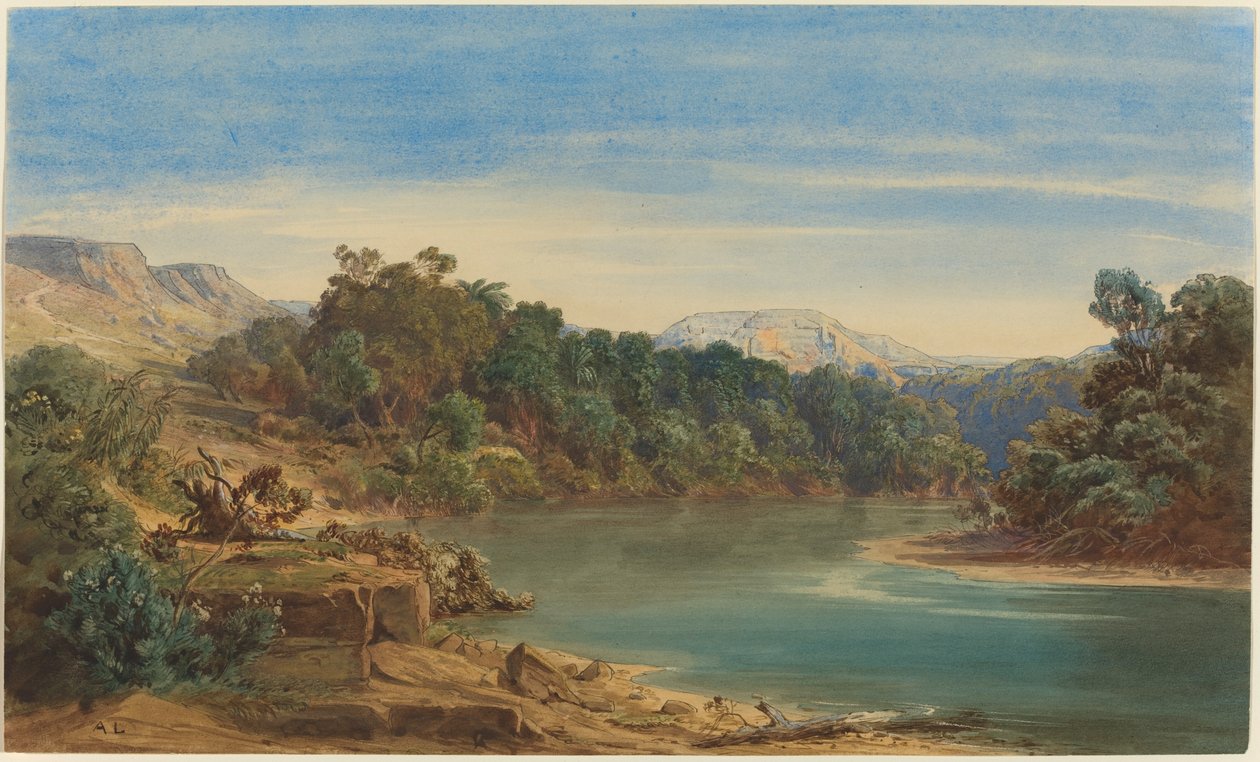 Langs Jordanelven (recto) av August Löffler