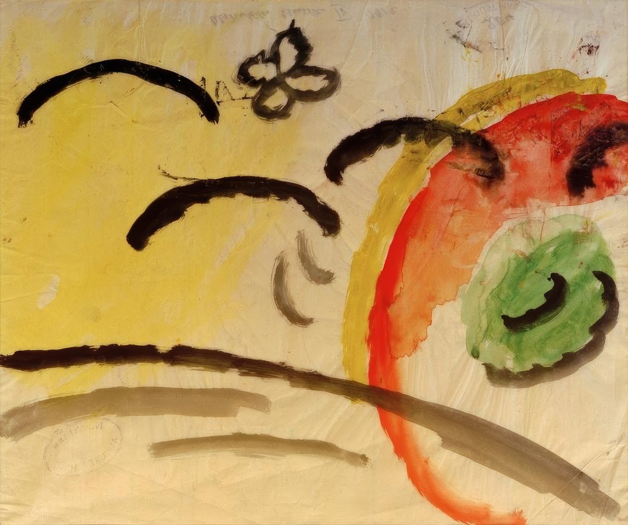 Abstrakt mønster IV, design for broderi av August Macke