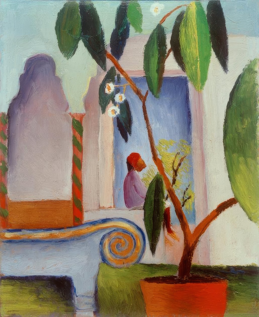 Arabisk kafé (lille tyrker) av August Macke