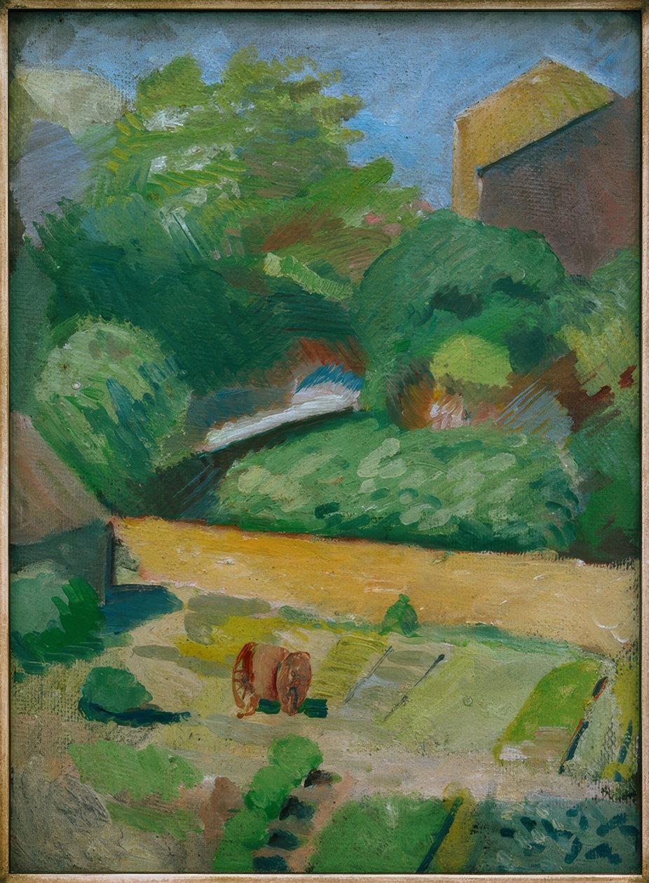 Utsikt over nabohagen (Bonn) av August Macke