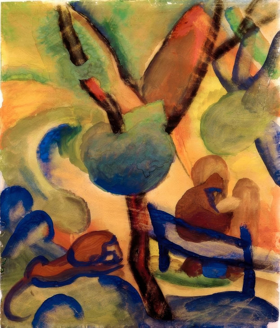 Eremitt med løve (Hieronymus) av August Macke