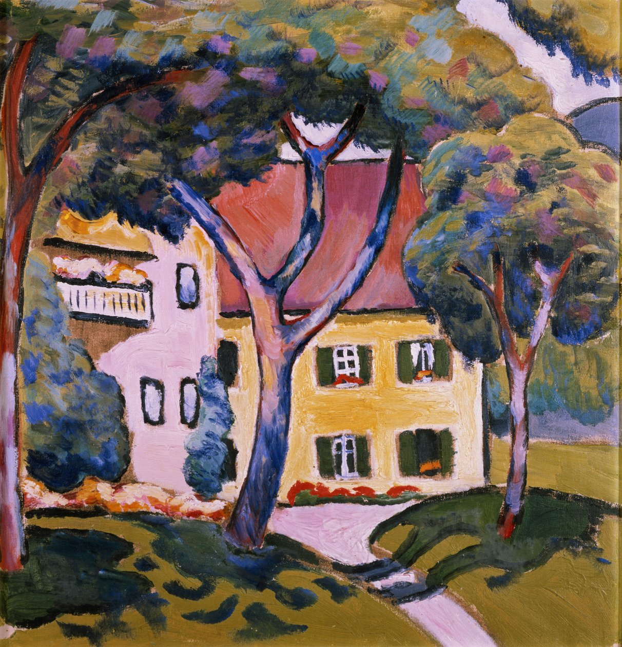 Hus i et landskap av August Macke