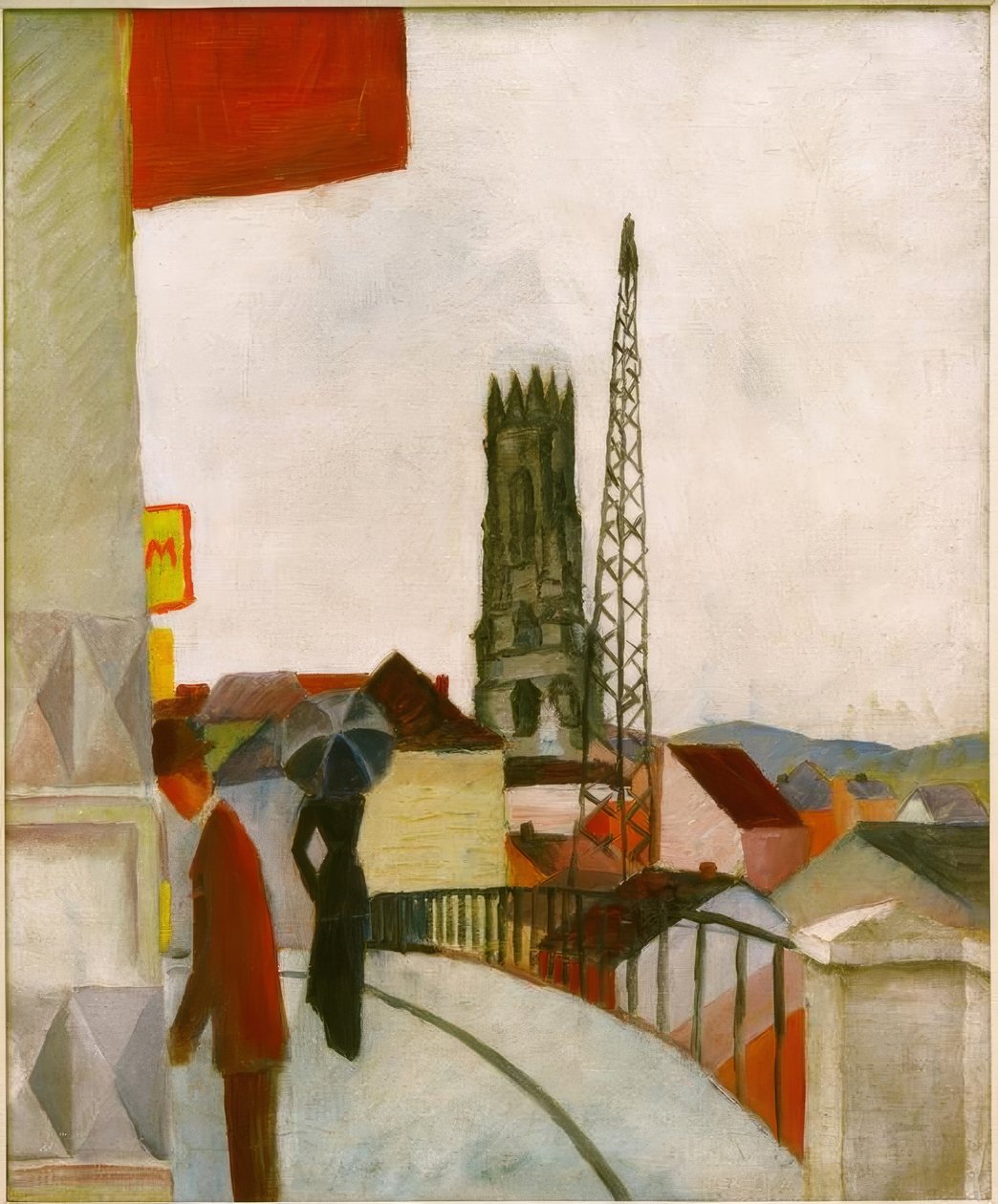 Fribourg katedral i Sveits av August Macke