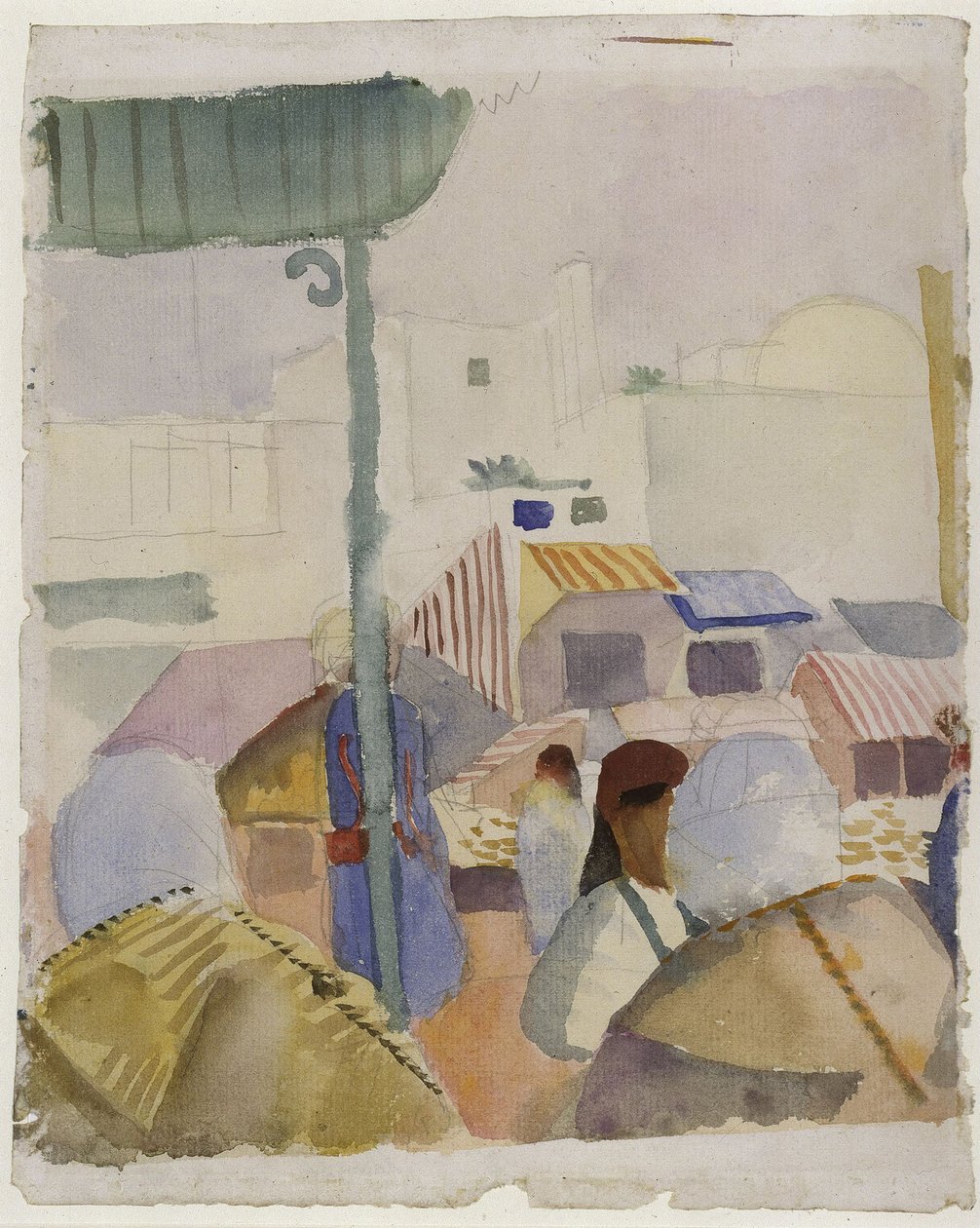 Marked i Tunis II, 1914 av August Macke