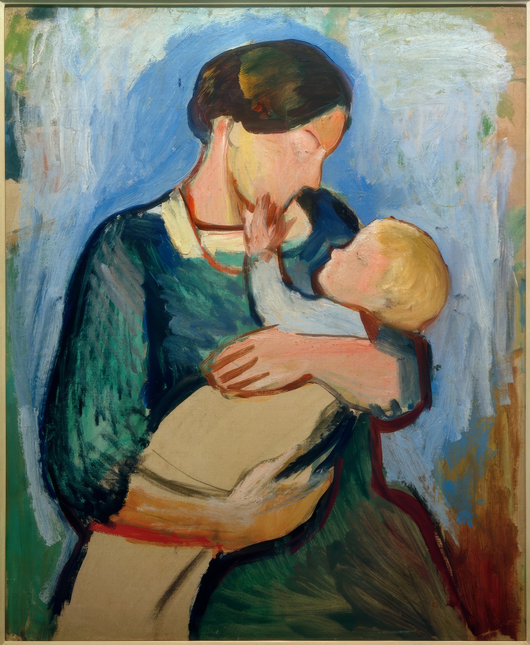 mor med barn av August Macke