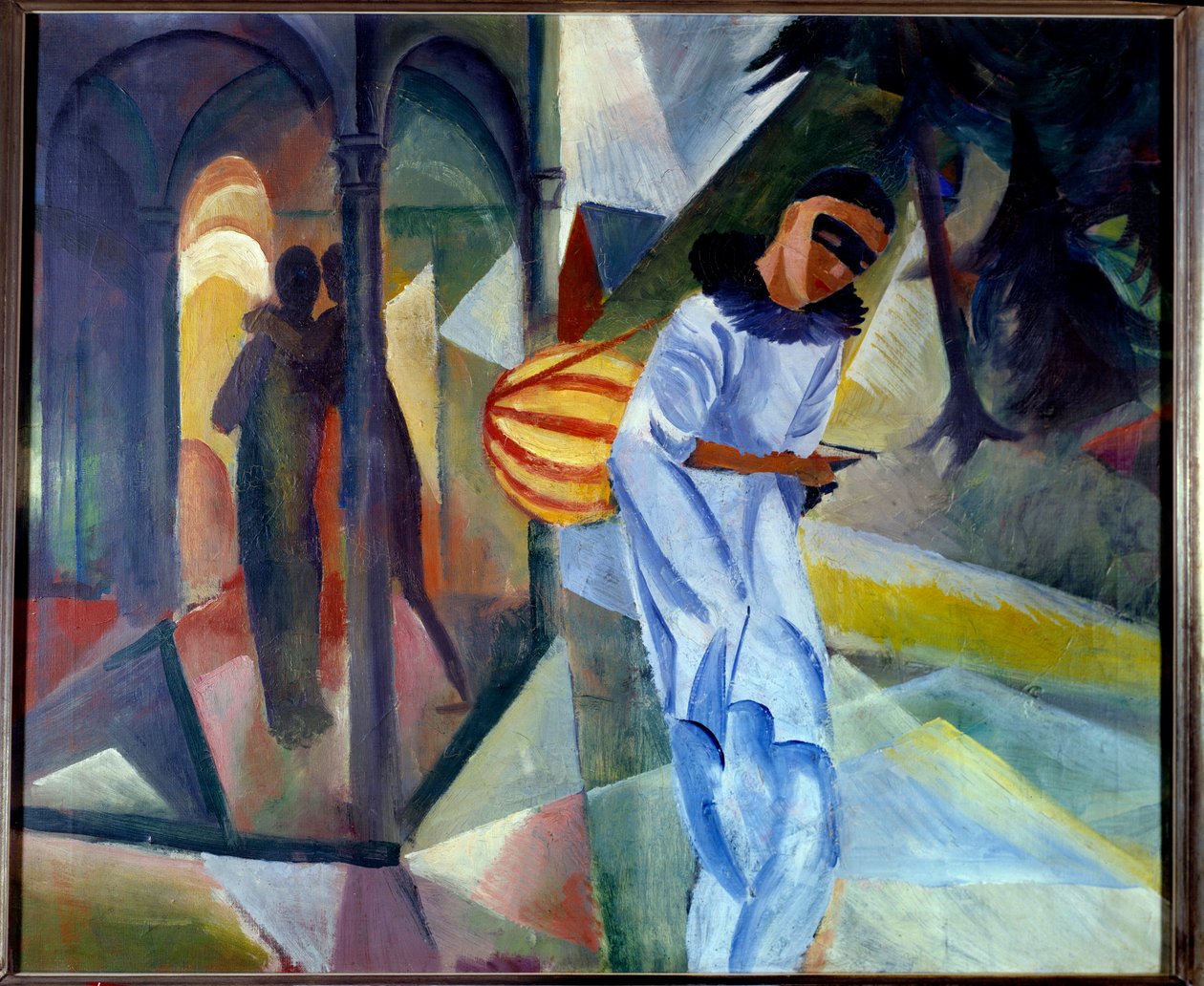 Pjerrot. Maleri av August Macke (1887-1914) av August Macke