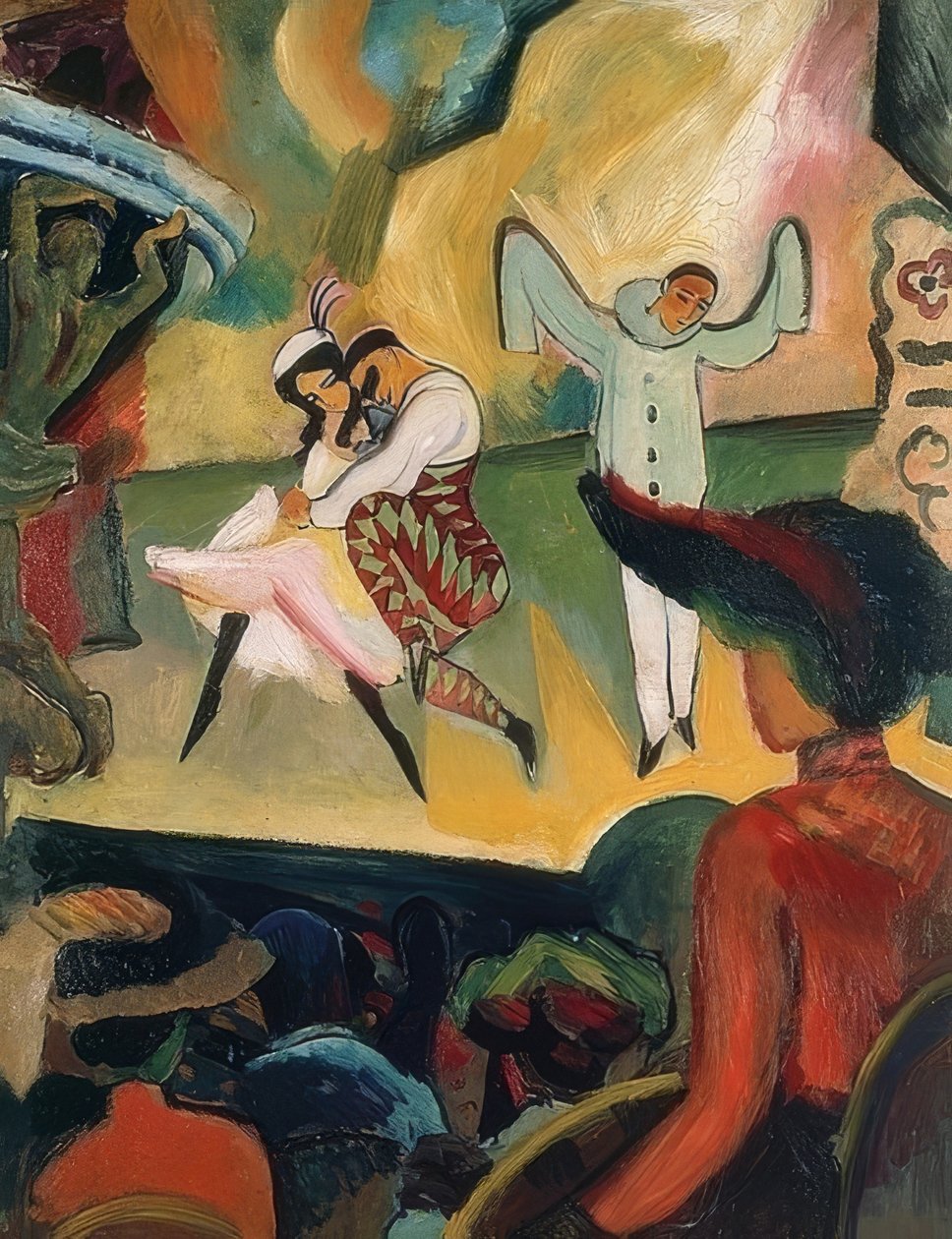 Russisk ballett I. 1912 av August Macke