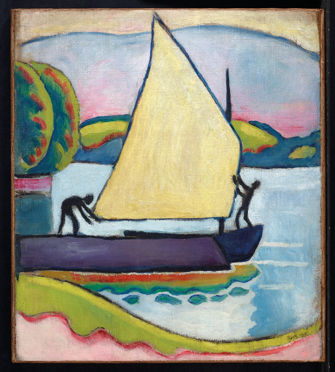 Seilbåt om morgenen, 1910 av August Macke
