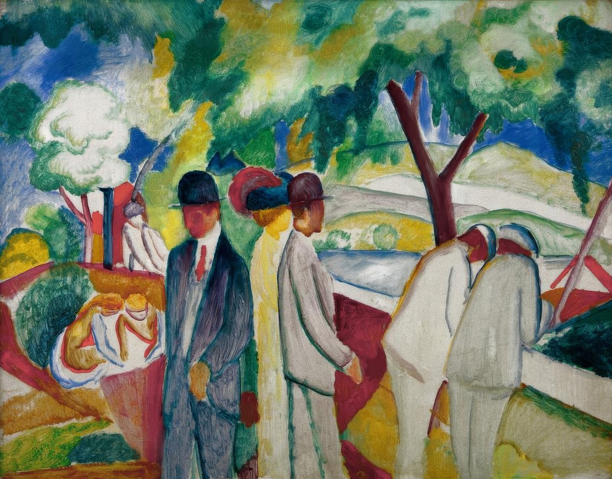 Barnevogner (Great Light Walk) av August Macke