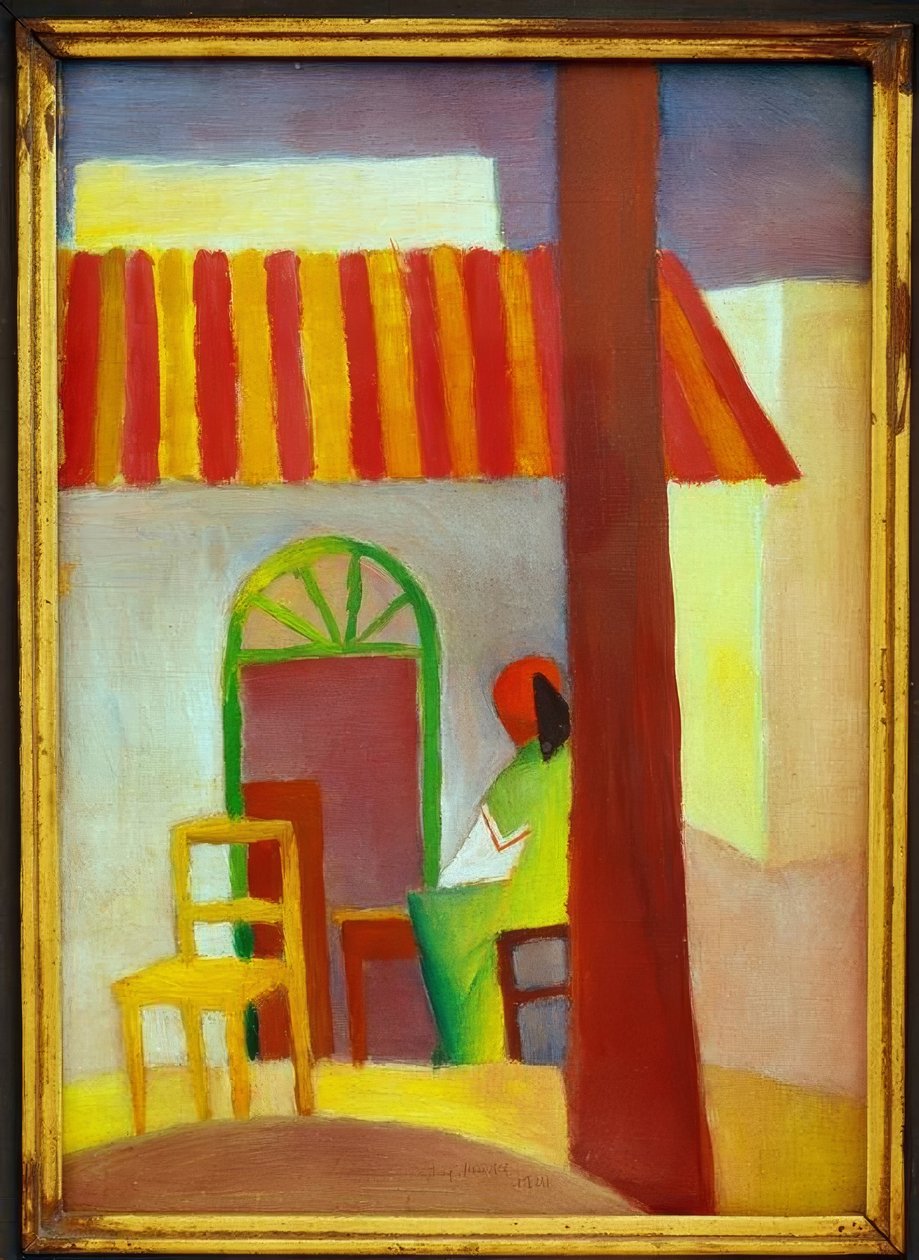 Tyrkisk kafé I. av August Macke
