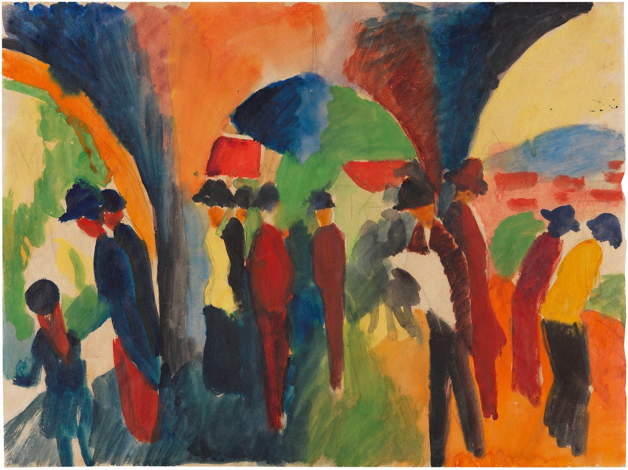 Under Thun Arcades, 1913. av August Macke