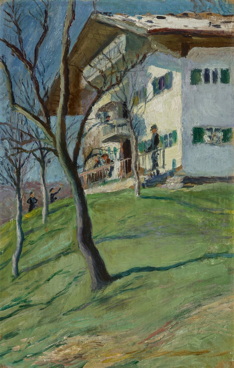 Vårt lille hus i Tegernsee av August Macke