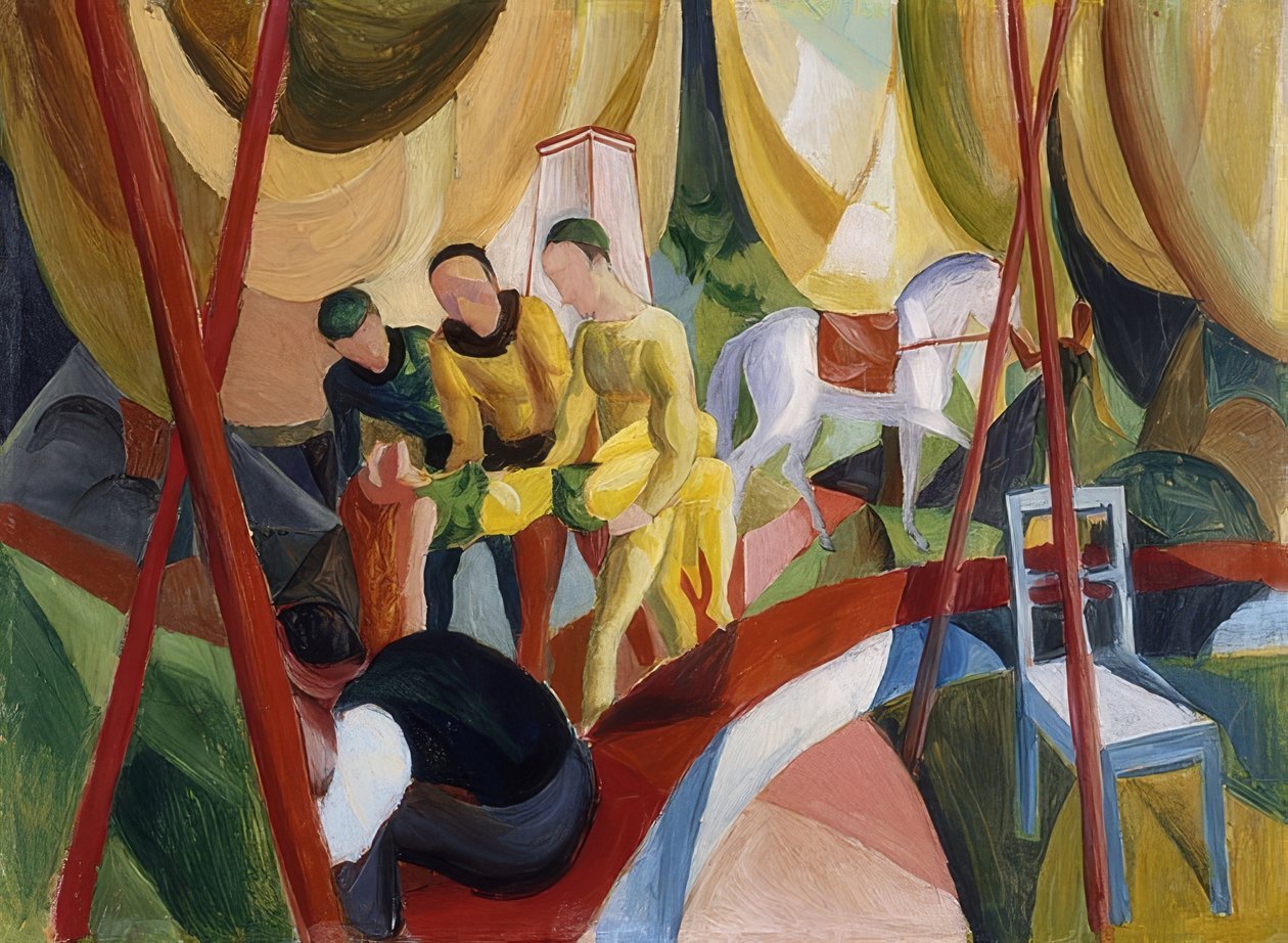 Sirkus. 1913 av August Macke