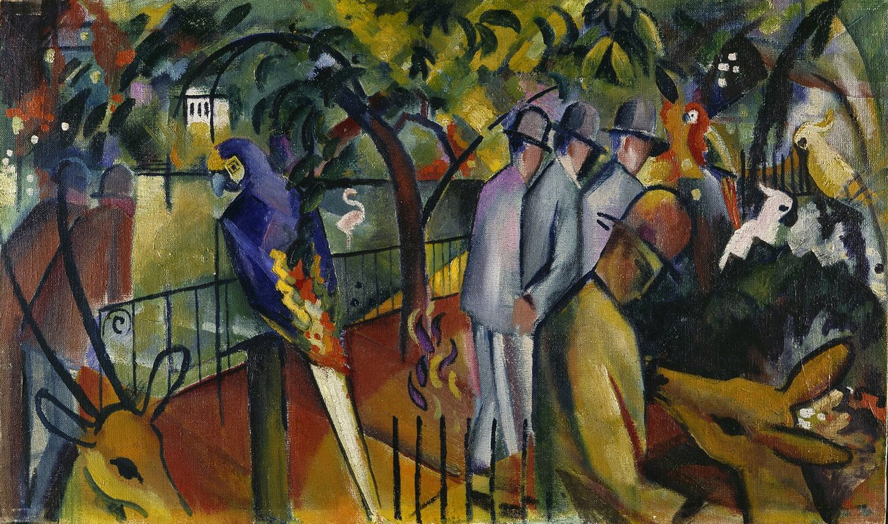 Zoologisk hage I, 1912 av August Macke