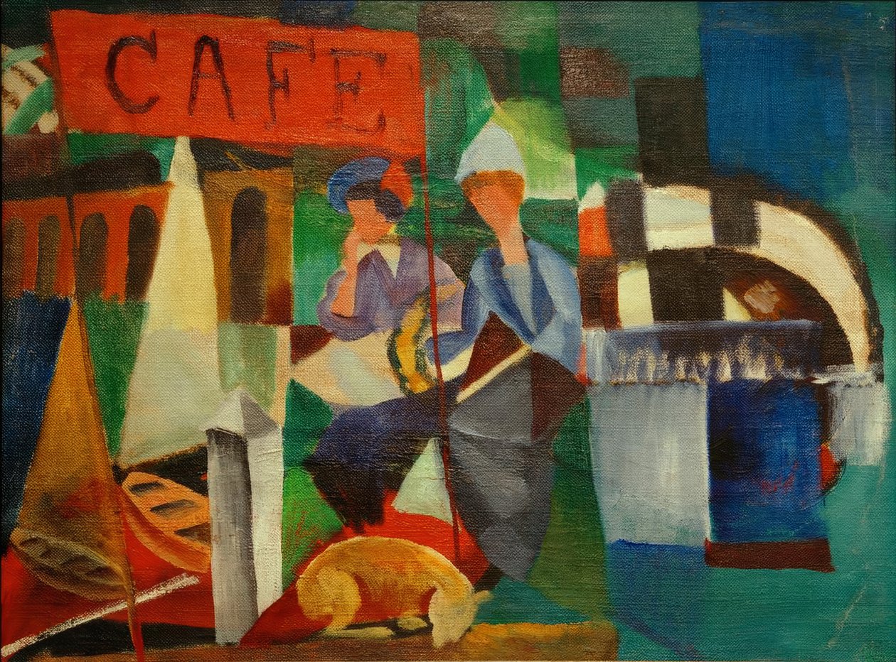 To damer i kafeen av August Macke