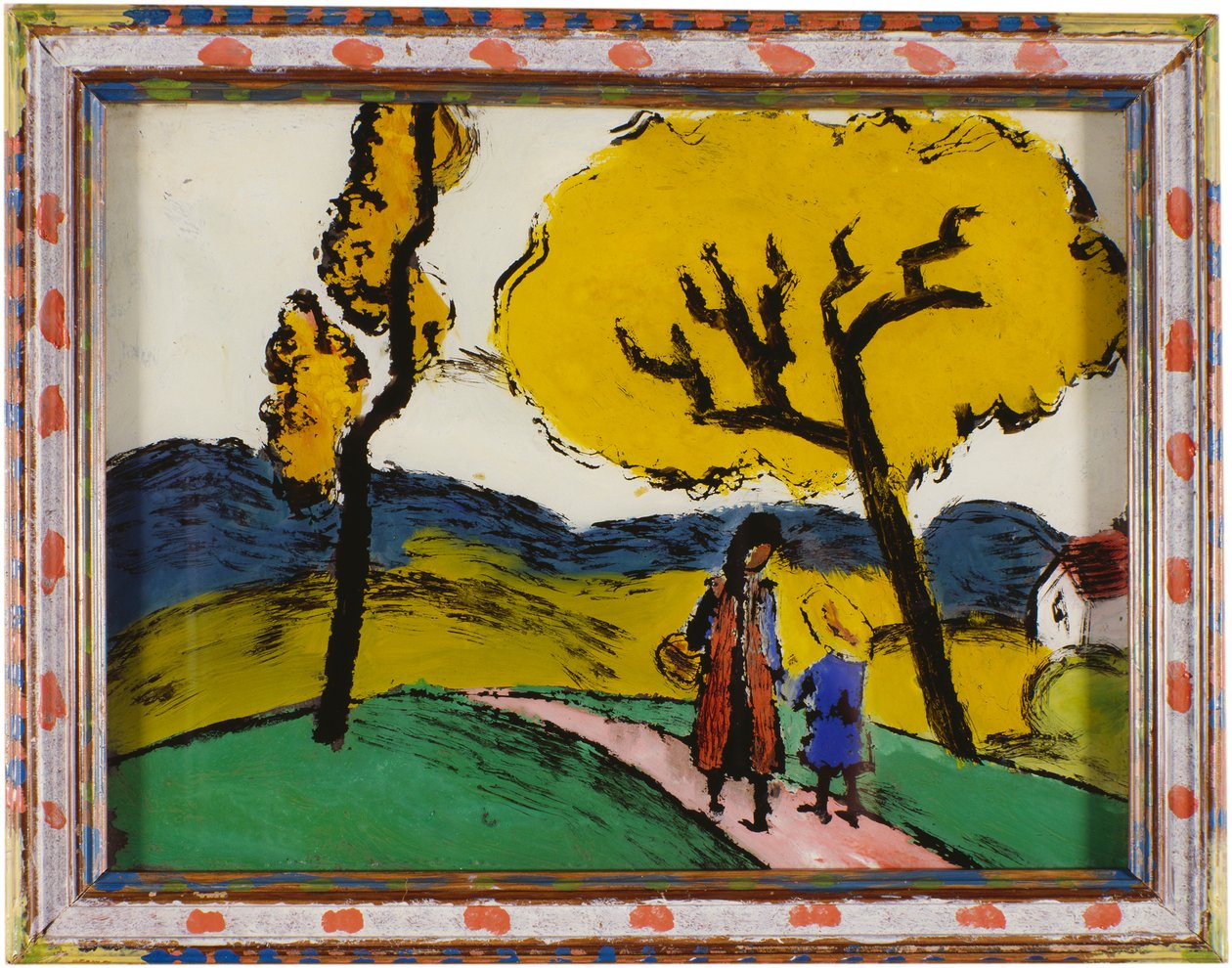 To jenter i et landskap av August Macke