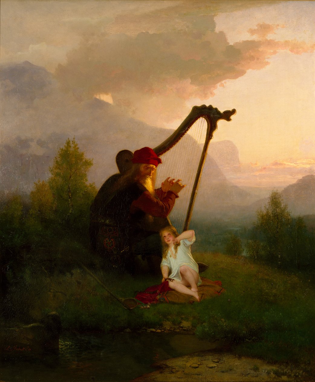 Kong Heimer og Aslog, 1856 av August Malmström