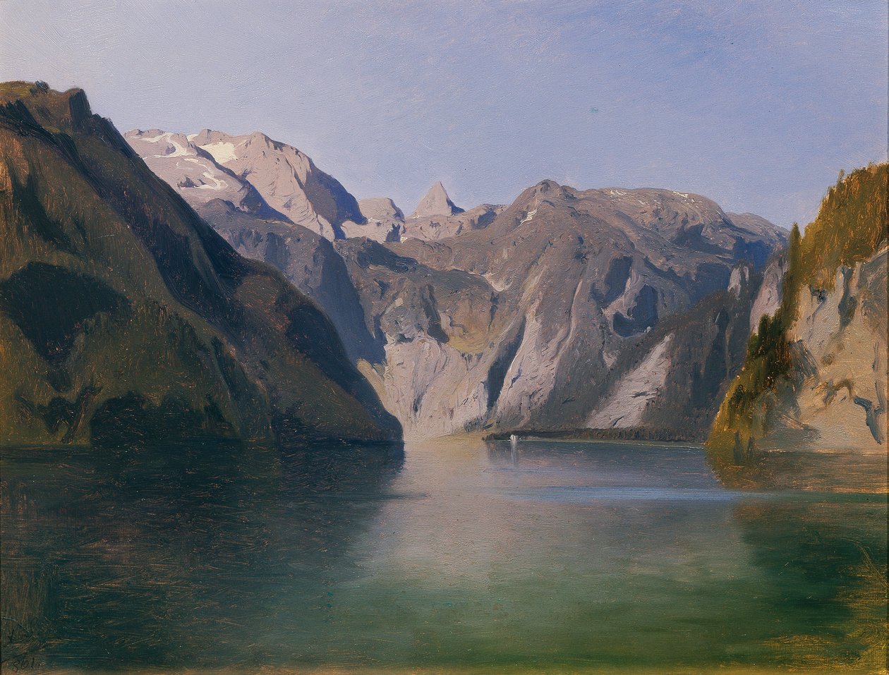 Utsikt over Koenigssee av August Schaeffer von Wienwald