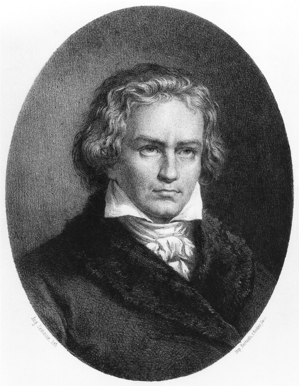 Ludwig van Beethoven (1770-1827) av Auguste Charles Lemoine