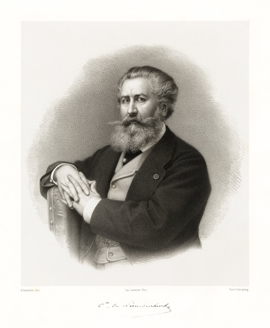 Alfred Emilien de Nieuwerkerke, 1865-66 av Auguste Charpentier