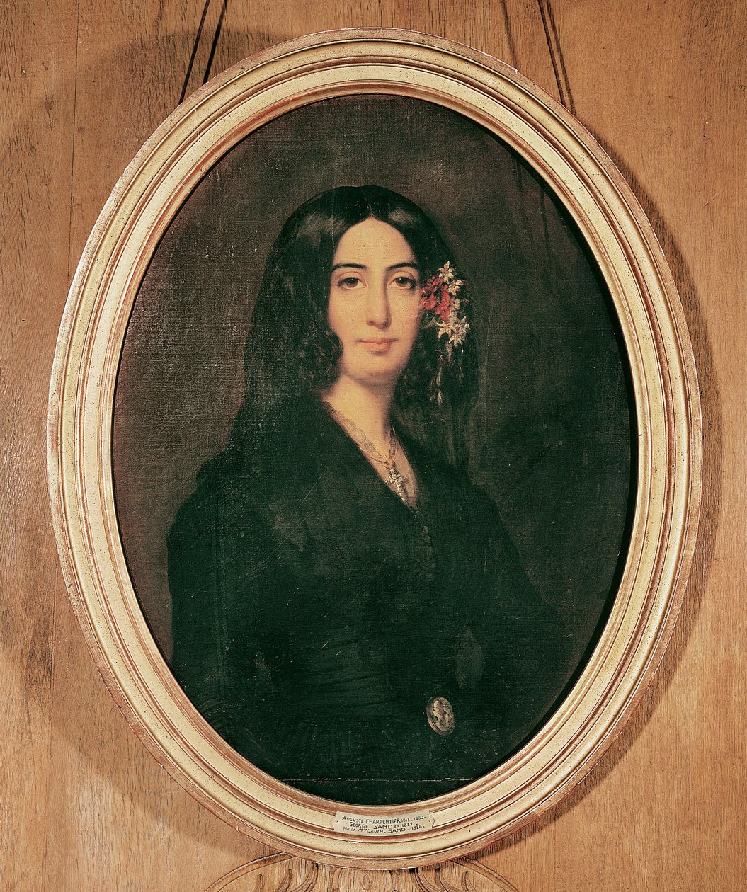 Portrett av George Sand (1804-76) av Auguste Charpentier