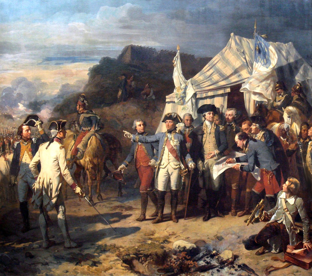 Slaget ved Yorktown av Louis Charles Auguste Couder