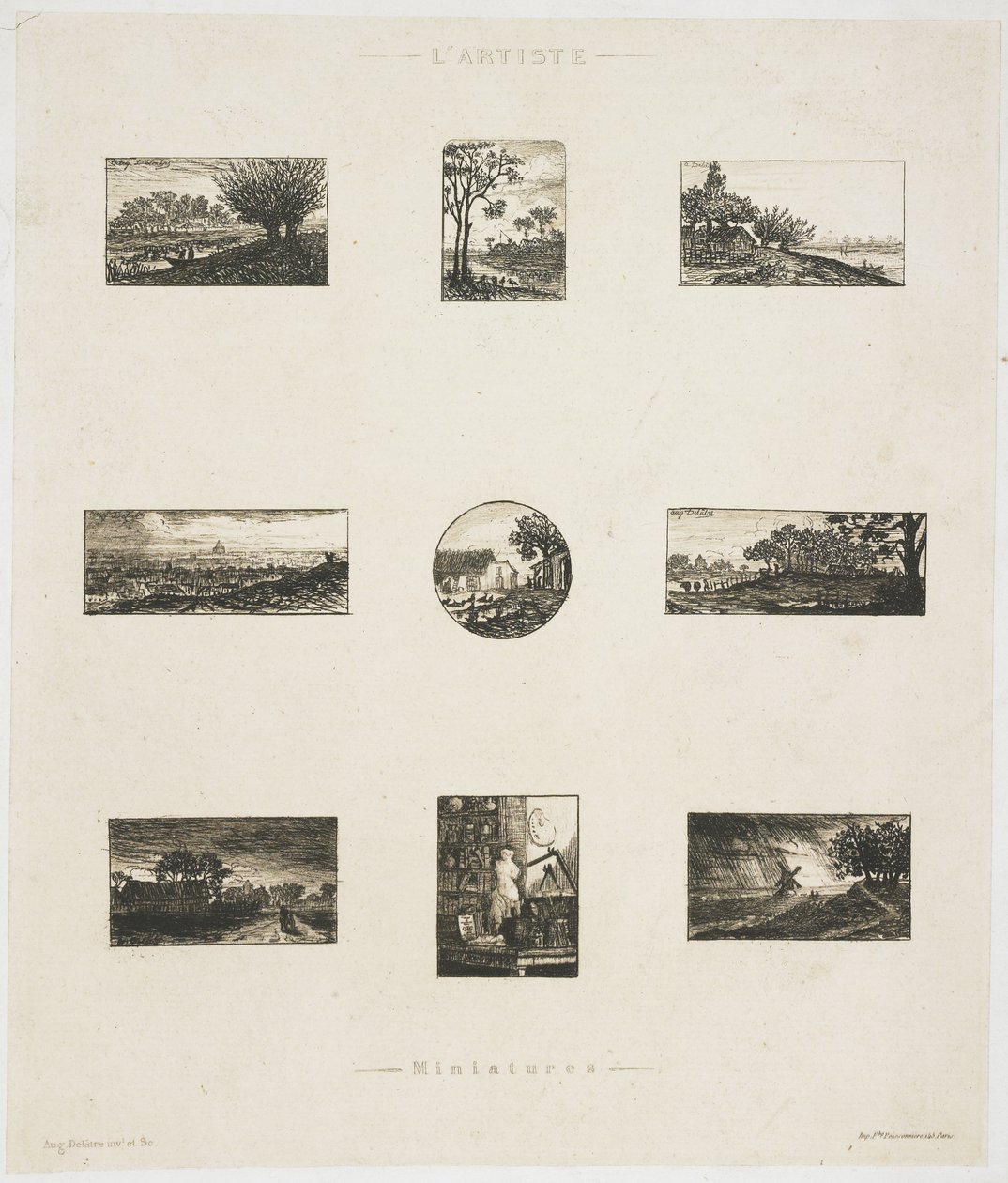Miniatyrer av Auguste Delâtre