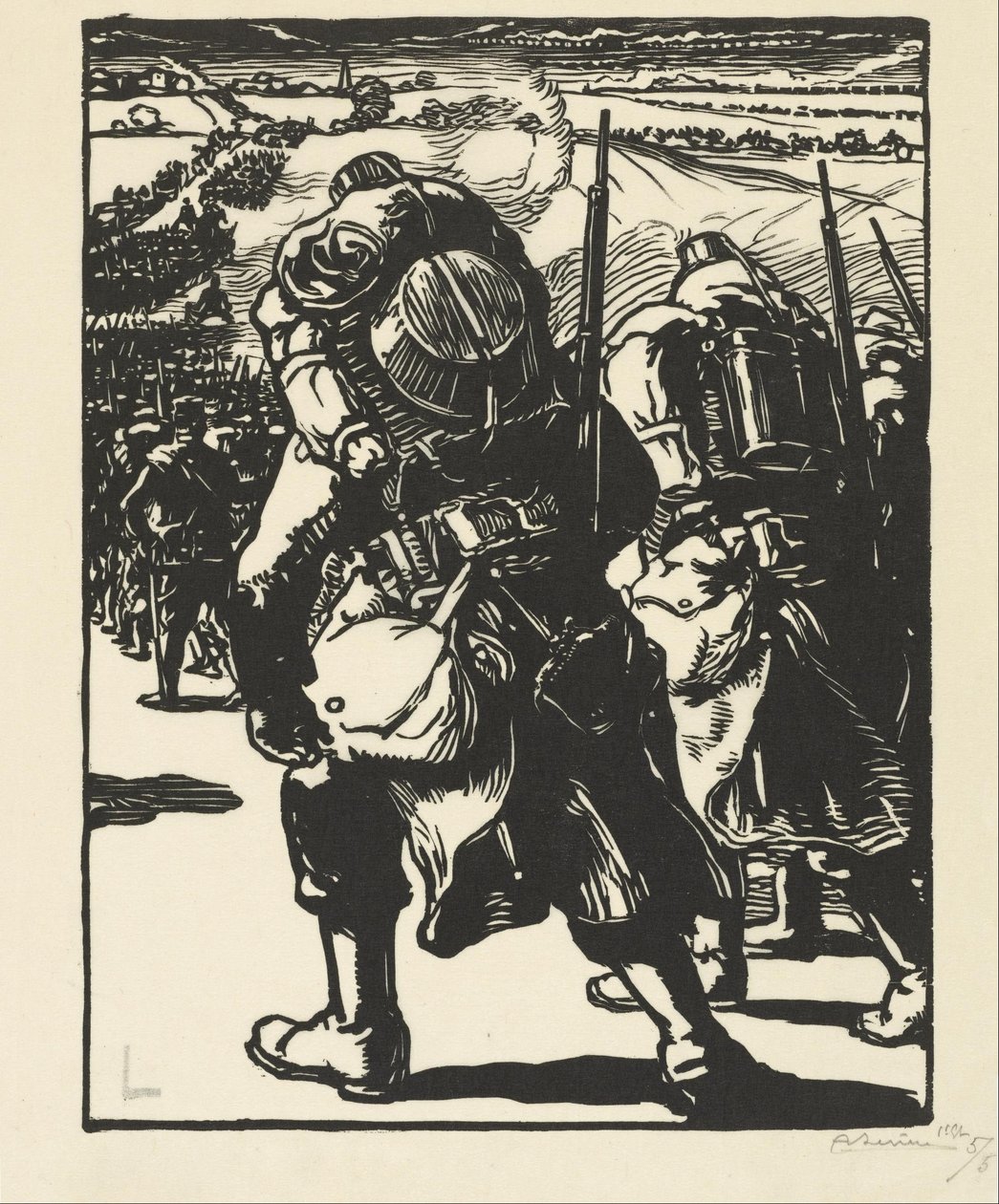 Le Concentration (konsentrasjonen av tropper) av Auguste Louis Lepère