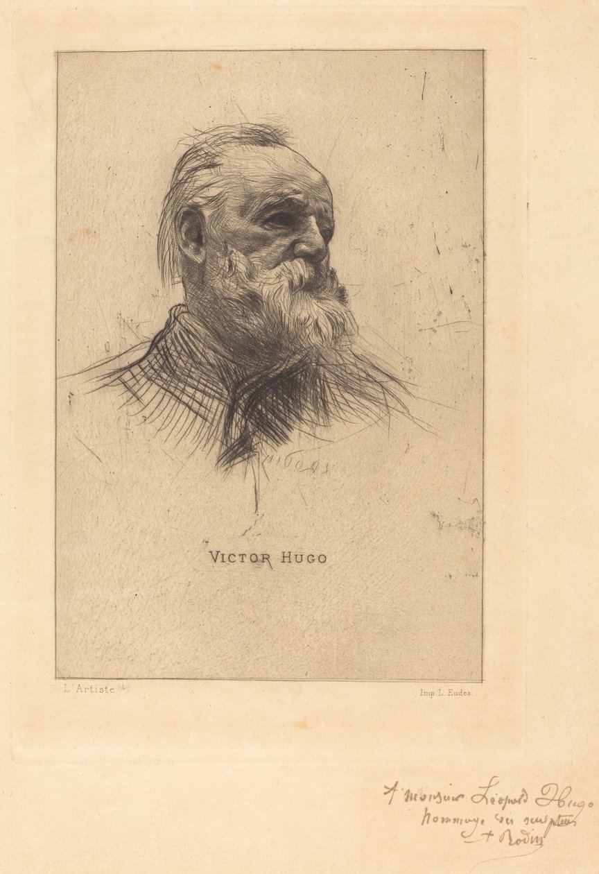 Victor Hugo, From Three Quarters av Auguste Rodin