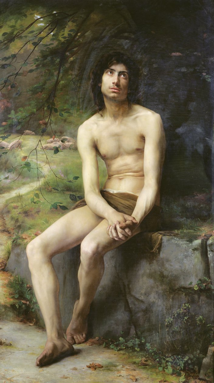 Den fortapte sønns omvendelse, 1883 av Auguste Rousselin