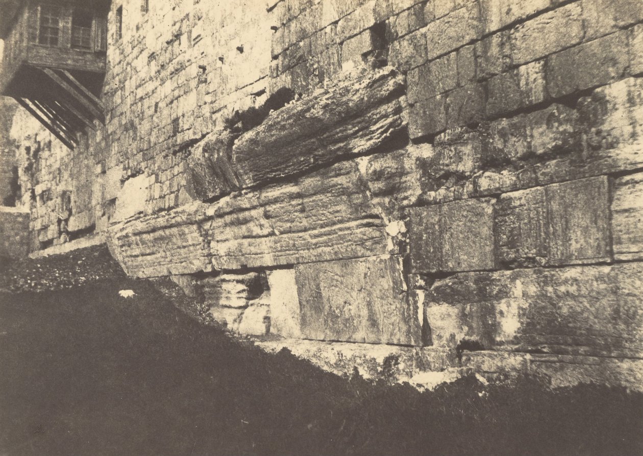 Jerusalem. Innhegning av templet. Arch of the Salomon Islands bridge som koblet Moria til Sion av Auguste Salzmann