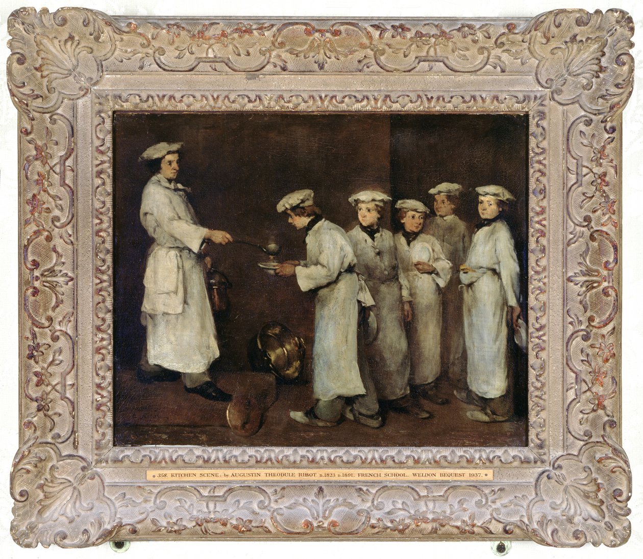 Kjøkkenscene av Auguste Theodule Ribot