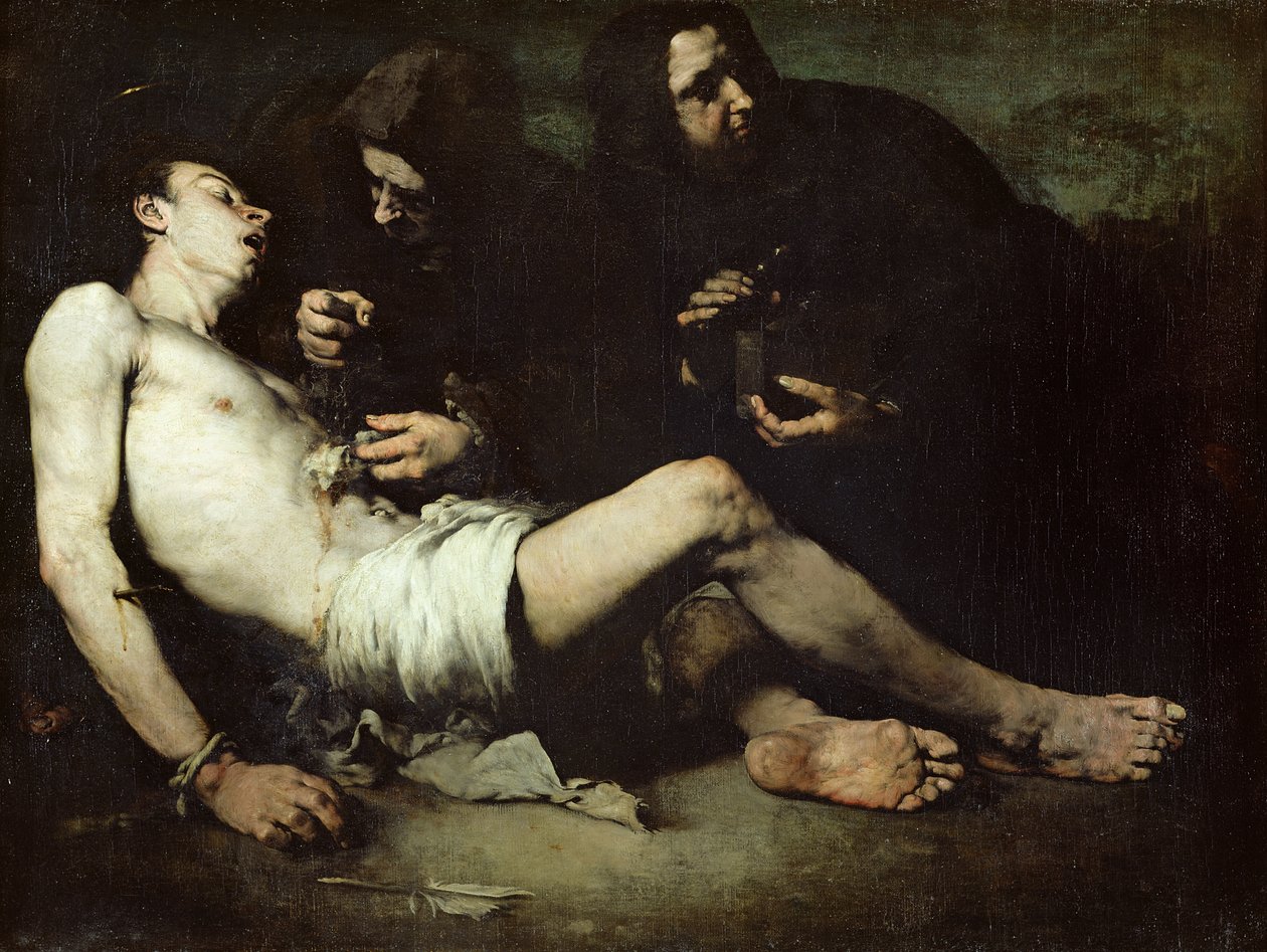 St Sebastian, martyrdød av Auguste Theodule Ribot