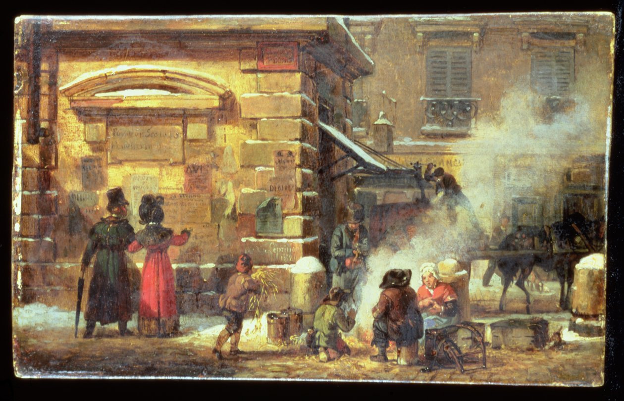 Fransk gatebilde, 1821 av Auguste Xavier Leprince