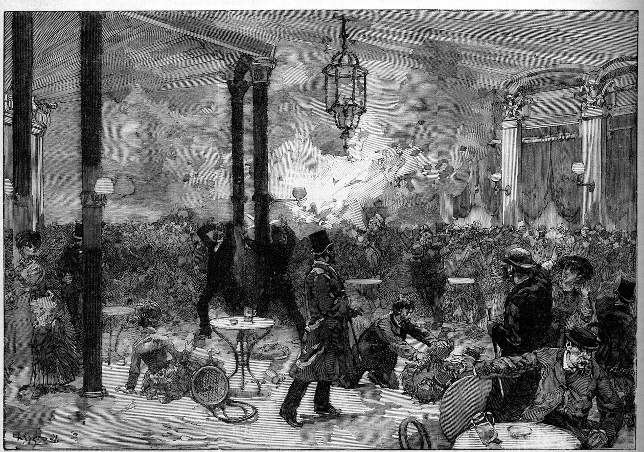 Anarkistisk angrep i Lyon av Auguste (after) Gerardin