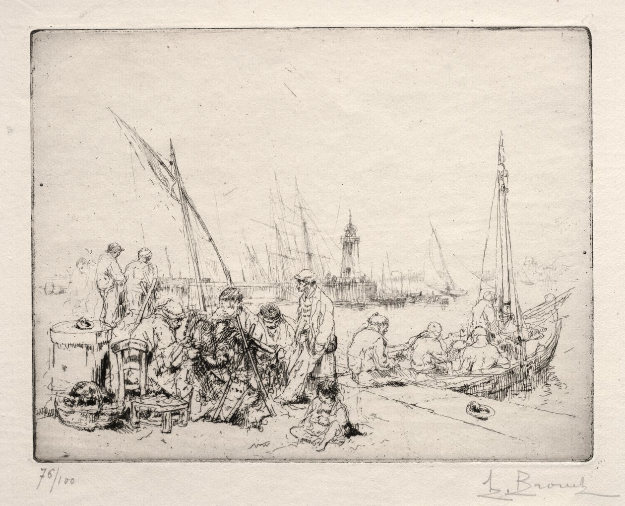 The Net Menders av Auguste Brouet